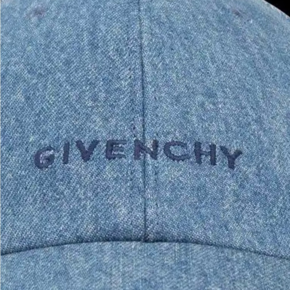 GIVENCHY embroidered cap in denim
